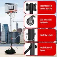 Basketball Movable Wheel Hoop Stand – Image 6