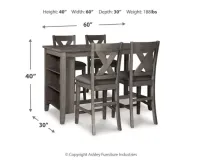 Caitbrook Counter Height Dining Table and 4 Barstools – Image 3