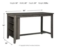 Caitbrook Counter Height Dining Table and 4 Barstools – Image 4