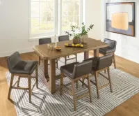 Cabalynn Counter Height Dining Table and 6 Barstools – Image 1