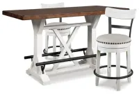 Valebeck Counter Height Dining Table and 2 Barstools – Image 1