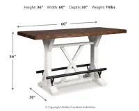 Valebeck Counter Height Dining Table and 2 Barstools – Image 5
