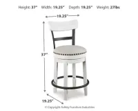 Valebeck Counter Height Dining Table and 2 Barstools – Image 4