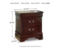 Alisdair Queen Sleigh Bed with Mirrored Dresser, Chest and Nightstand – Image 9