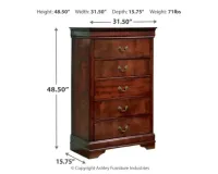 Alisdair Queen Sleigh Bed with Mirrored Dresser, Chest and Nightstand – Image 8