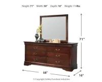 Alisdair Queen Sleigh Bed with Mirrored Dresser, Chest and Nightstand – Image 7