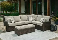 Brook Ranch Sofa SEC/Bench w/CUSH (3/CN) – Image 1