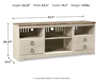 Willowton LG TV Stand w/Fireplace Option  – Image 3