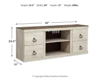Willowton LG TV Stand w/Fireplace Option  – Image 4