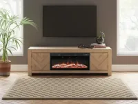 Cayboni 71" TV Stand with Electric Fireplace – Image 1