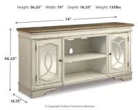Realyn XL TV Stand w/Fireplace Option – Image 4