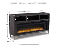 Todoe 65" TV Stand with Electric Fireplace – Image 4