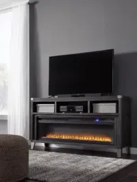 Todoe 65" TV Stand with Electric Fireplace – Image 1
