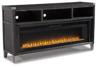 Todoe 65" TV Stand with Electric Fireplace – Image 3
