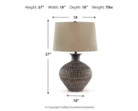 Magan Metal Table Lamp (1/CN)  – Image 3