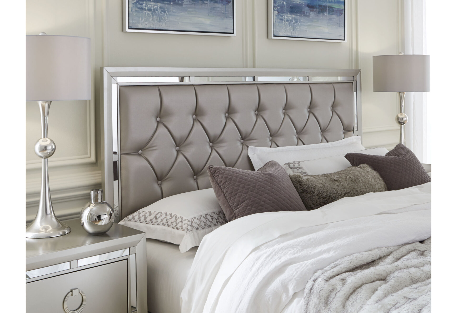  SILVER FULL BED ROOM SET – Image 2