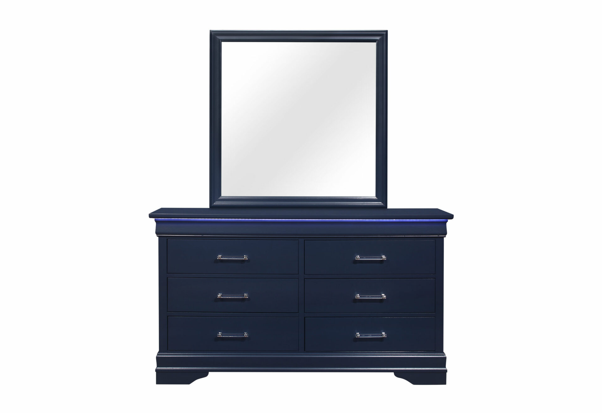  BLUE KING BED ROOM SET WITH LED – Image 4