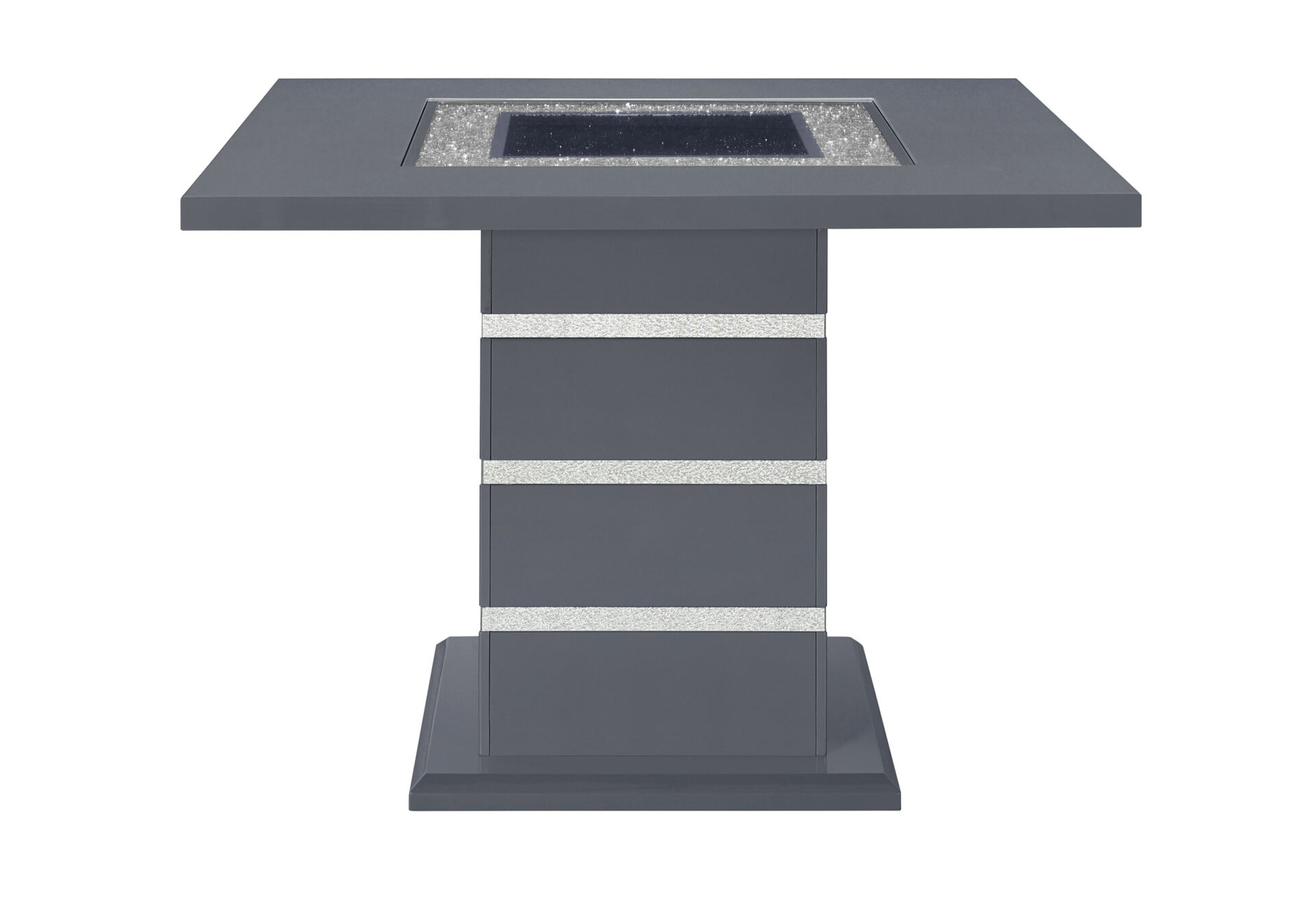 MONACO DARK GREY BAR TABLE AND 6 BAR STOOLS – Image 2