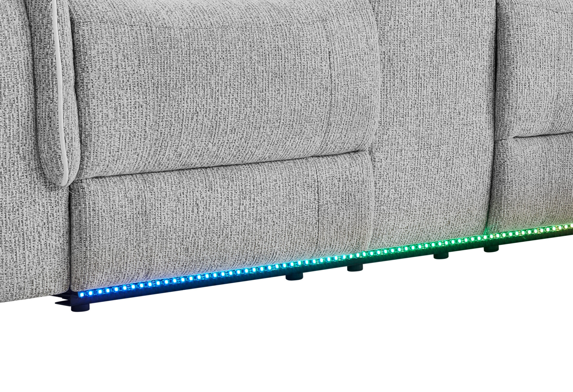 GREY 1 POWER PUSHBACK SECTIONAL LIVING ROOM WITH LED AND SPKR – Image 3