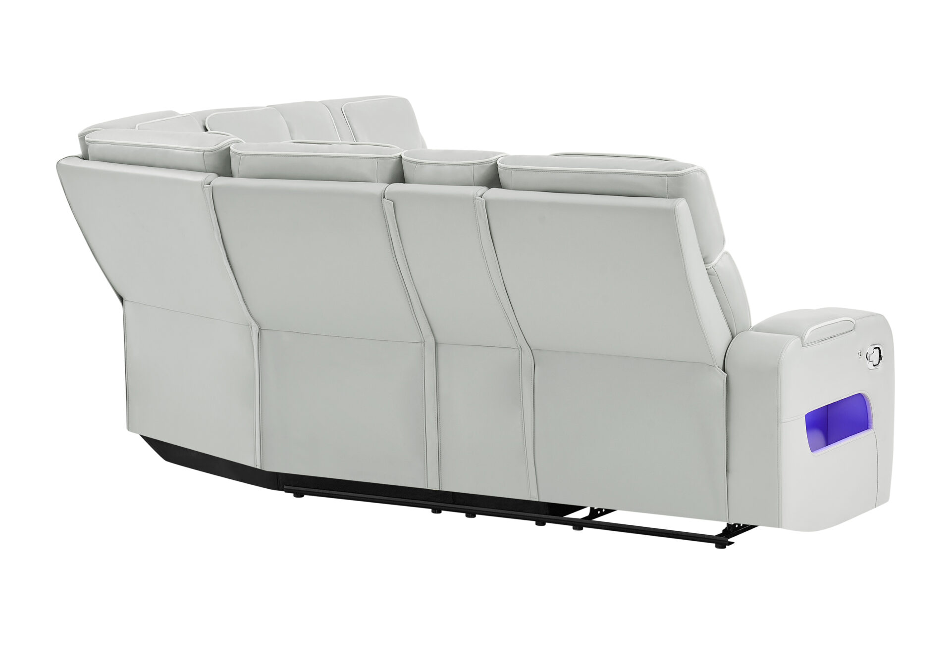 BLANCHE SILVER SECTIONAL LIVING ROOM WITH LED – Image 3