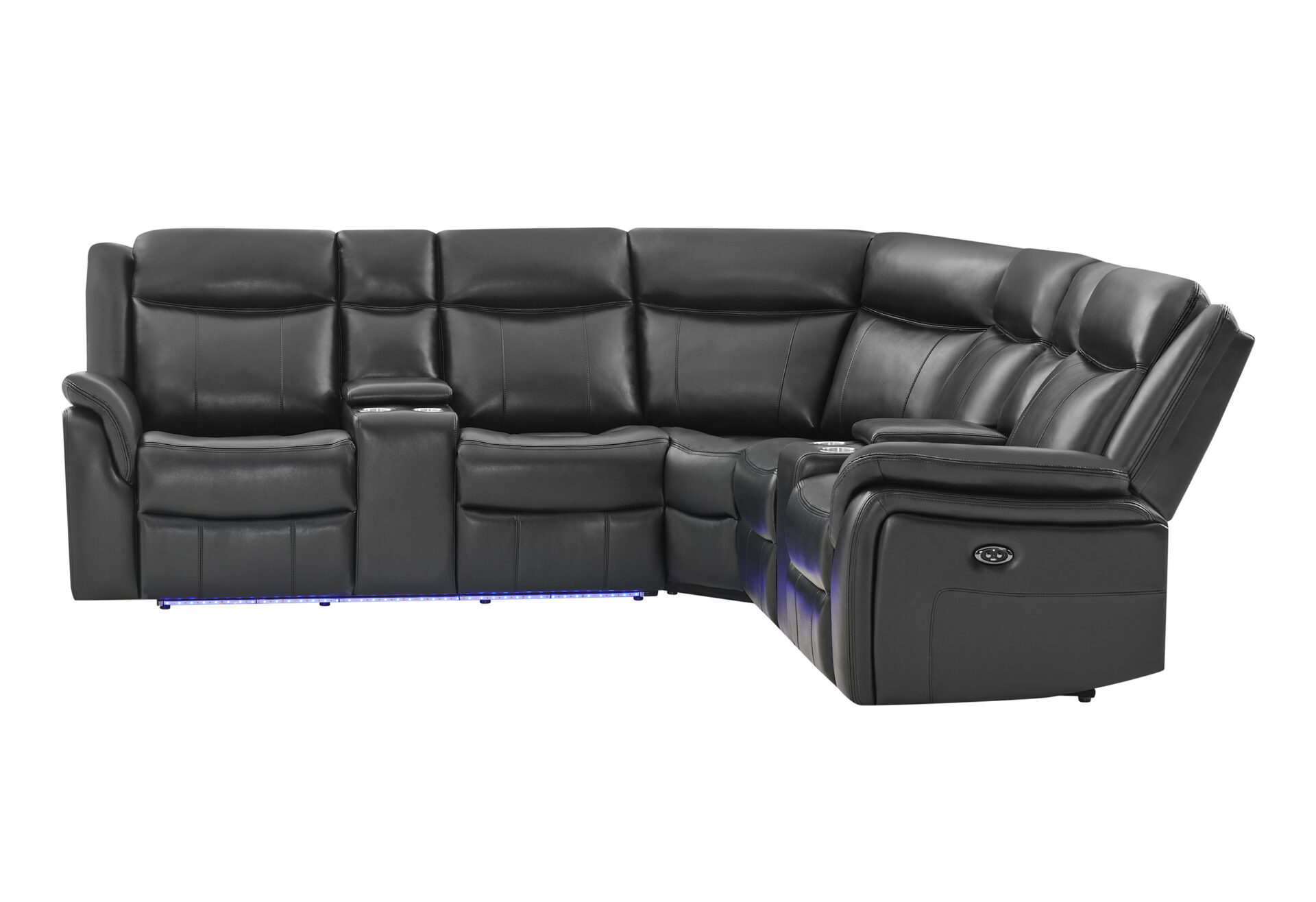 BLACK SECTIONAL LIVING ROOM  – Image 2