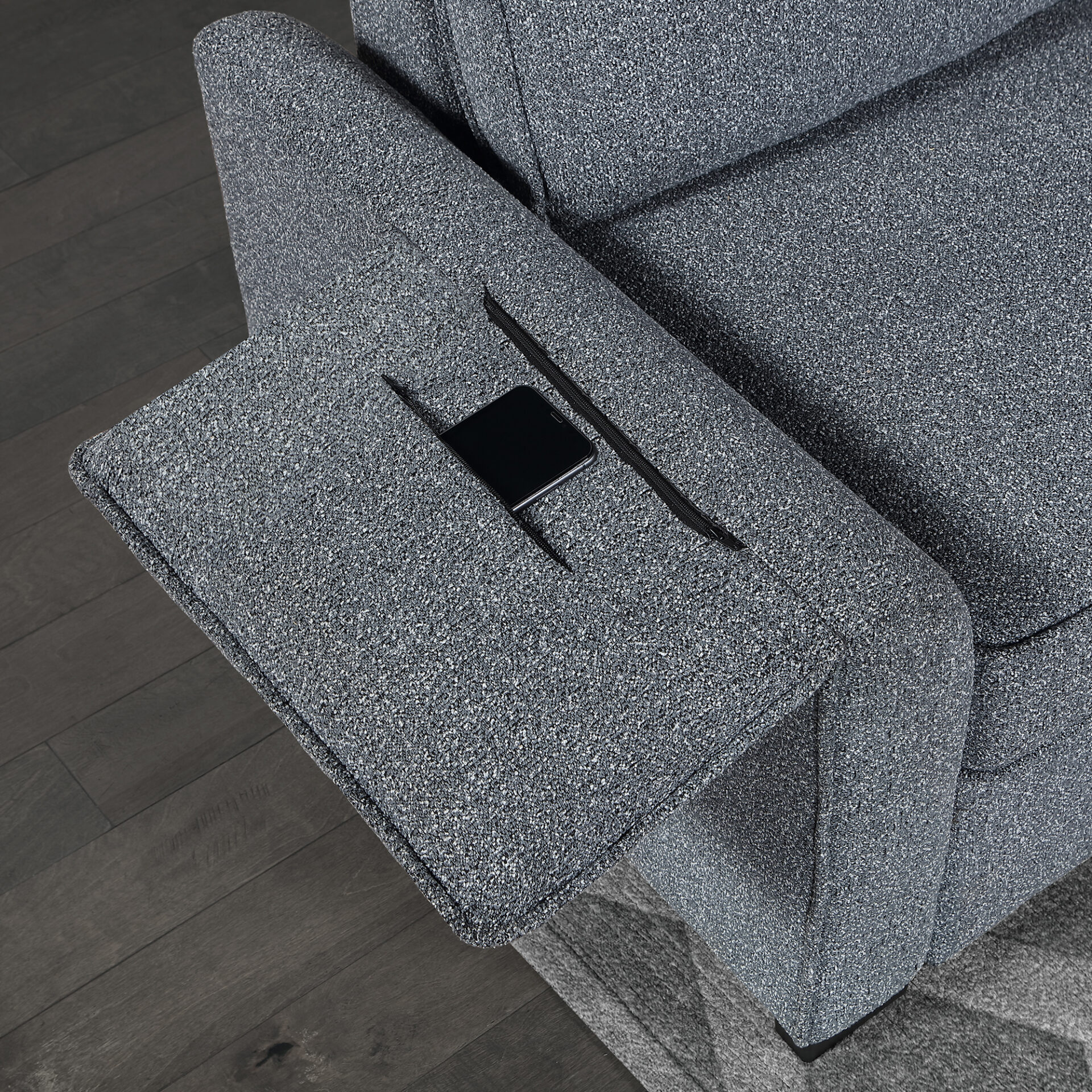 DARK GREY REVERSIBLE SOFA BED – Image 3