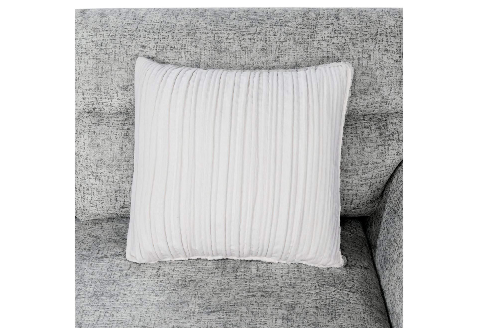 NICKEL SOFA BED SECTIONAL WITH 3 PILLOWS AND OTTOMAN – Image 4