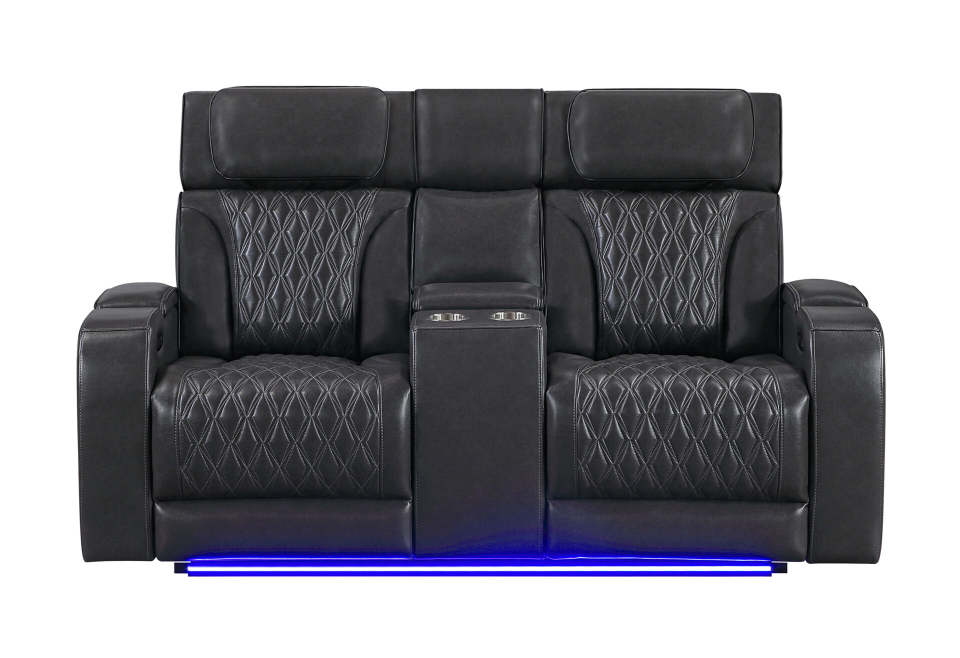 BLANCHE CHARCOAL PWR CON REC LOVESEAT WITH PHR, LED & SPEAKER – Image 2