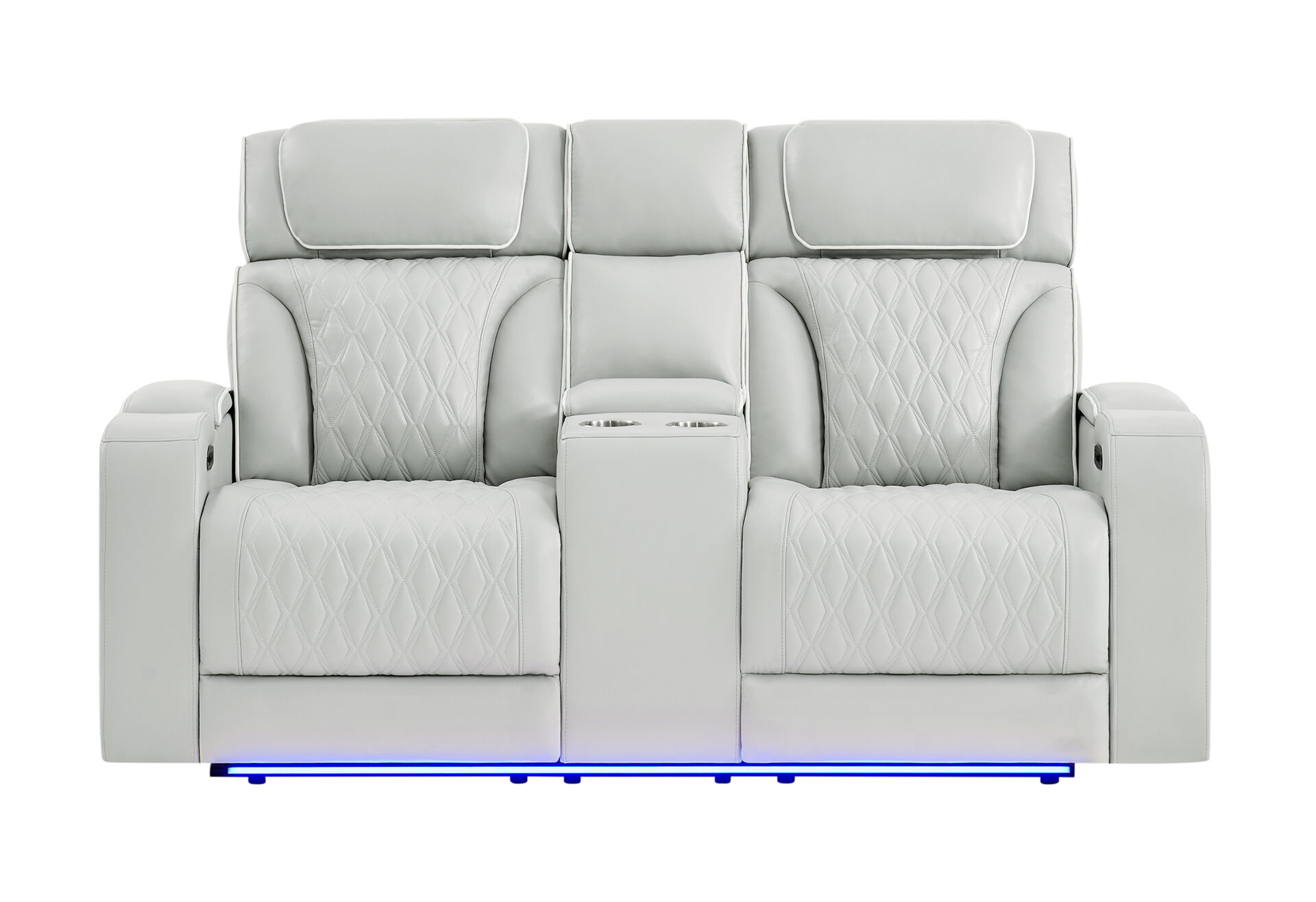 BLANCHE SILVER PWR CON REC LOVESEAT WITH PHR, LED & SPEAKER – Image 2