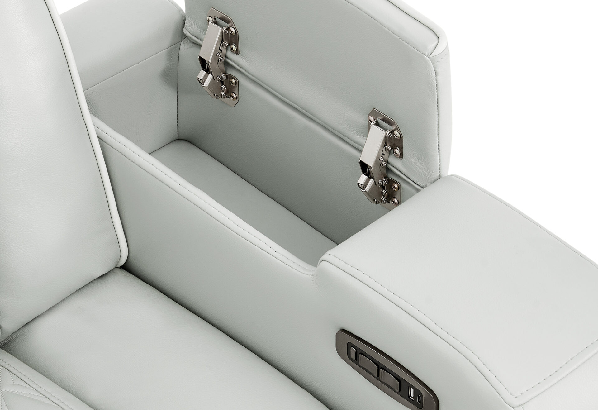 BLANCHE SILVER PWR CON REC LOVESEAT WITH PHR, LED & SPEAKER – Image 3
