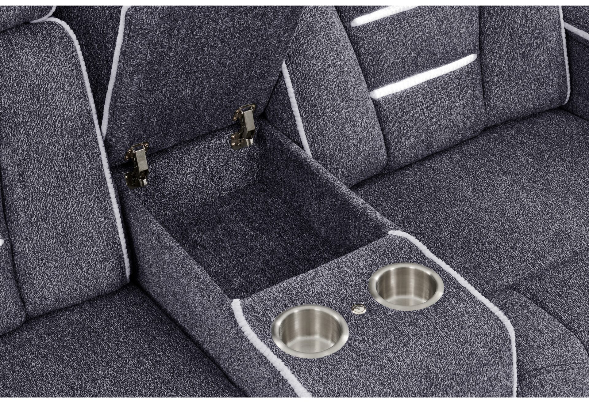 GREY P2 RECLINING SOFA/CONSOLE RECLINING LOVESEAT/RECLINER – Image 3