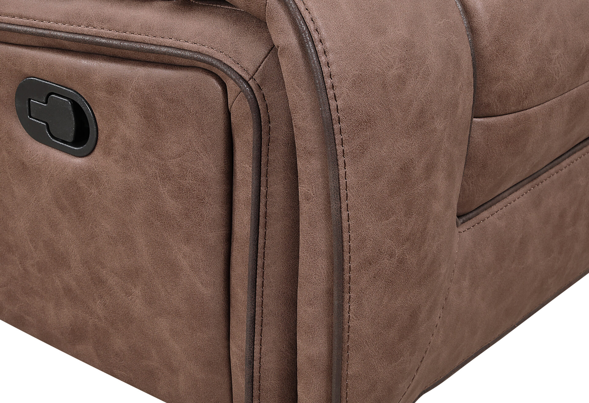 BROWN RECLINING SOFA/CONSOLE RECLINING LOVESEAT/GLIDER RECLINER – Image 2