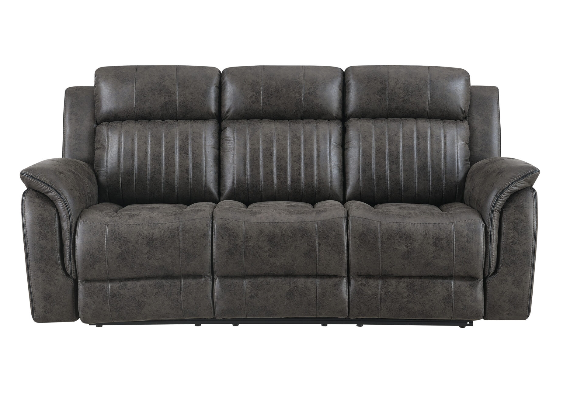 GREY RECLINING SOFA/CONSOLE RECLINING LOVESEAT/GLIDER RECLINER – Image 2