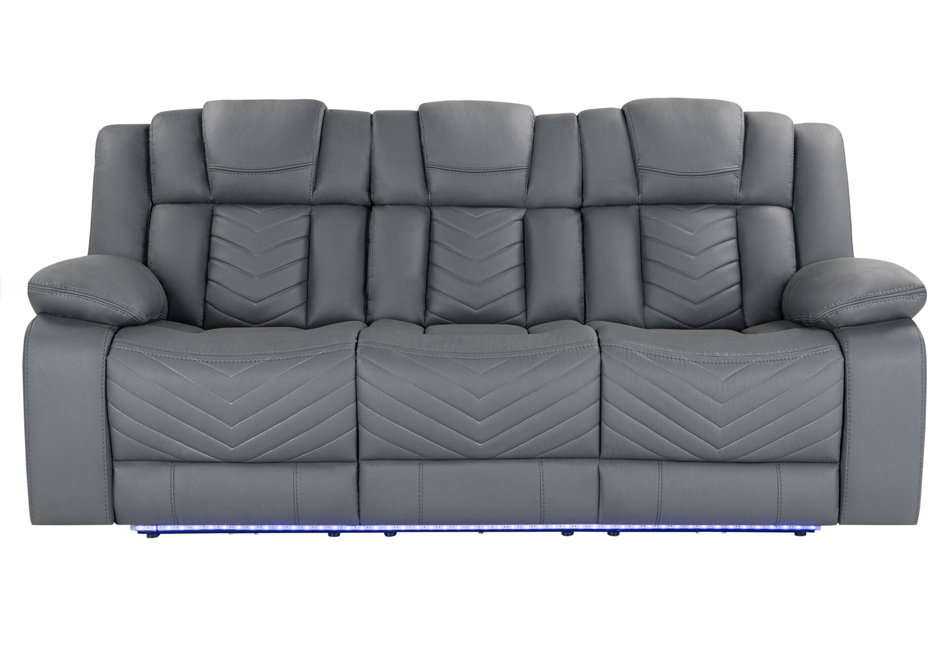GREY 10 PWR REC SOFA/PWR CON REC LOVESEAT WITH LED – Image 2