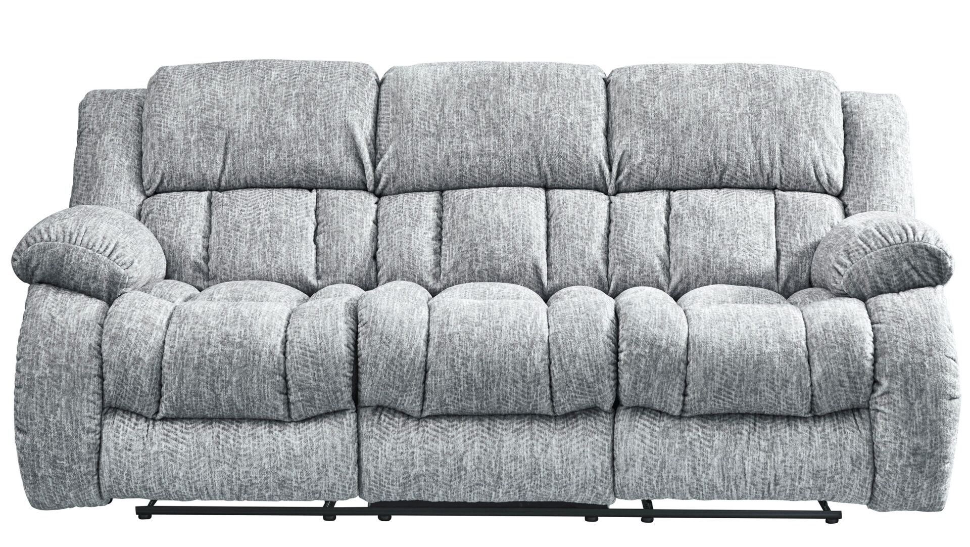 GREY RECLINING SOFA/CONSOLE RECLINING LOVESEAT/GLIDER RECLINER – Image 2