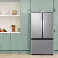 Samsung - 36 in. Wide 32 cu. ft. 3-Door French Door Smart Refrigerator with Dual Auto Ice Maker - Stainless Steel – Image 3