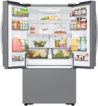 Samsung - 36 in. Wide 32 cu. ft. 3-Door French Door Smart Refrigerator with Dual Auto Ice Maker - Stainless Steel – Image 5