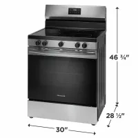 Frigidaire - 30 in. Wide 5 elements 5.3 Cu ft. Freestanding Electric Range with Quick Boil Element - Stainless Steel – Image 3