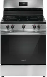 Frigidaire - 30 in. Wide 5 elements 5.3 Cu ft. Freestanding Electric Range with Quick Boil Element - Stainless Steel – Image 1