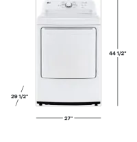 LG - 7.3 Cu. Ft. Electric Dryer with Sensor Dry - White – Image 4