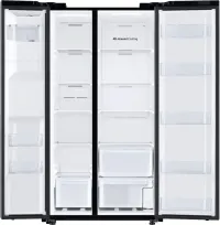 Samsung - 36 in. Wide 27.4 cu. ft. Side-by-Side Refrigerator with Large Capacity - Black Stainless Steel – Image 5