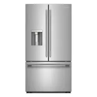 KitchenAid - 36 in. Wide 30 cu. ft. French Door Refrigerator with Exterior Water and Ice - Stainless Steel – Image 4
