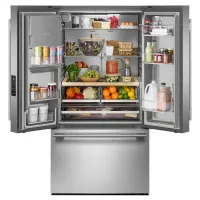 KitchenAid - 36 in. Wide 30 cu. ft. French Door Refrigerator with Exterior Water and Ice - Stainless Steel – Image 2