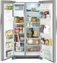 Frigidaire - 36 in. Wide 25.6 Cu. Ft. Side-by-Side Refrigerator - Stainless Steel – Image 3
