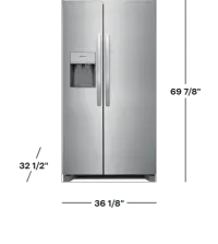 Frigidaire - 36 in. Wide 25.6 Cu. Ft. Side-by-Side Refrigerator - Stainless Steel – Image 5