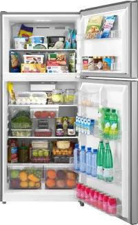 Insignia™ - 30 in. Wide 18 Cu. Ft. Top-Freezer Refrigerator with ENERGY STAR Certification - Stainless Steel – Image 4