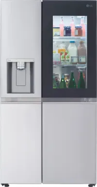 LG - 36-in Wide 27.1 Cu. Ft. Side-by-Side Smart Refrigerator with Craft Ice - Stainless Steel – Image 3