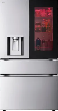 LG - 36-in Wide Standard-Depth MAX 28.6 Cu. Ft. 4-Door French Door-in-Door Smart Refrigerator with InstaView MyColor - Stainles – Image 1