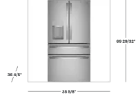GE Profile - 36 in. Wide 27.9 Cu. Ft. 4-Door French Door Smart Refrigerator with Hands-Free AutoFill - Stainless Steel – Image 4