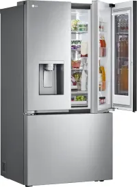 LG - 36-in Wide Counter-Depth MAX 25.5 Cu. Ft. French Door-in-Door Smart Refrigerator with Mirror InstaView - Stainless Steel – Image 3